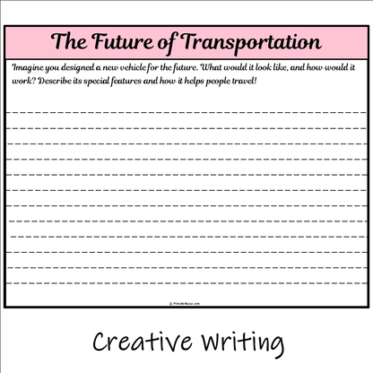 The Future of Transportation | Main Idea and Supporting Details Reading Passage and Questions