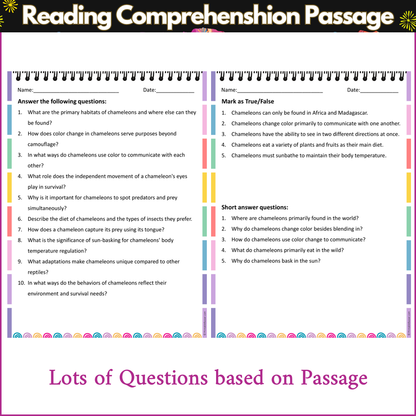 Behavior of Chameleons | Reading Comprehension Passage and Questions
