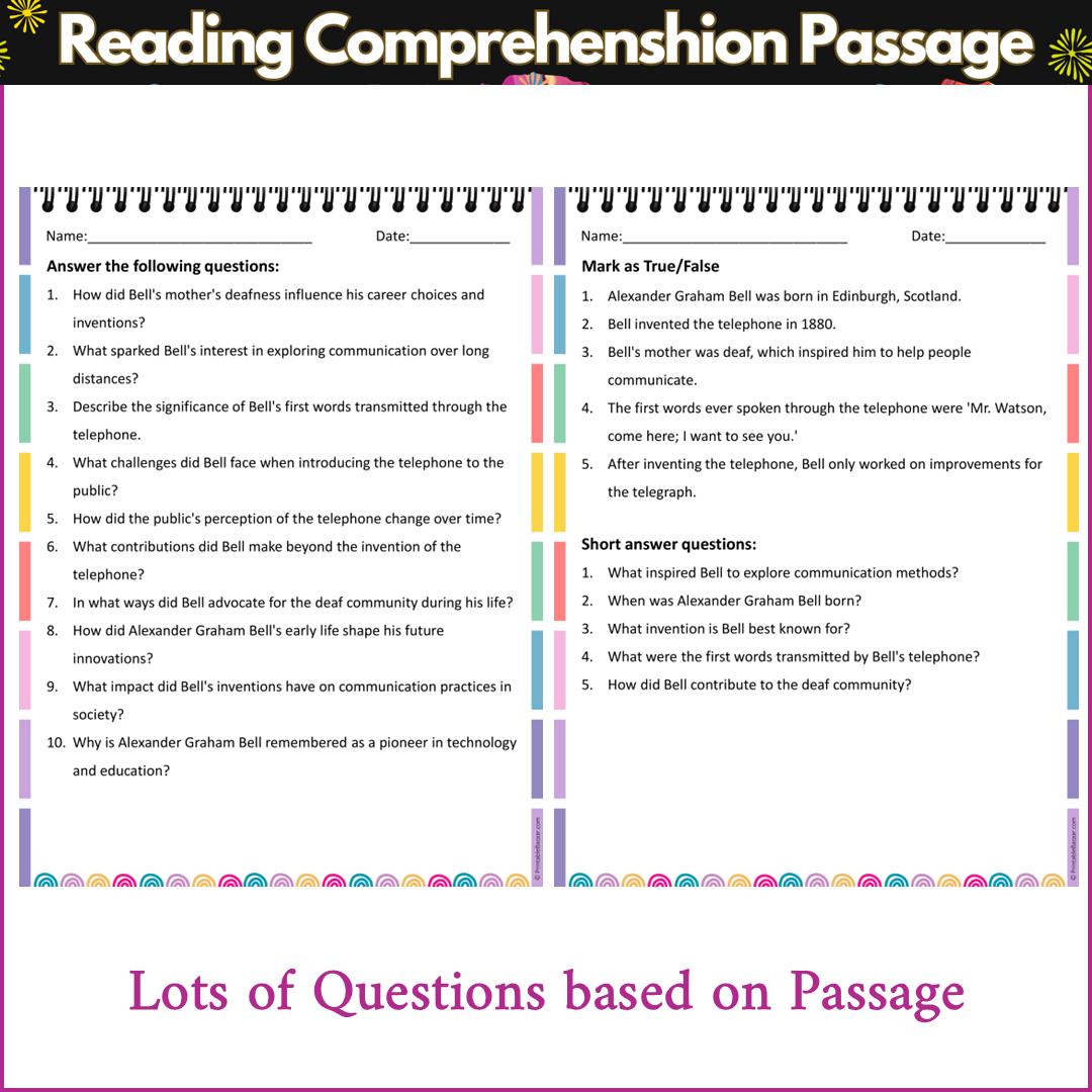 Alexander Graham Bell | Reading Comprehension Passage and Questions