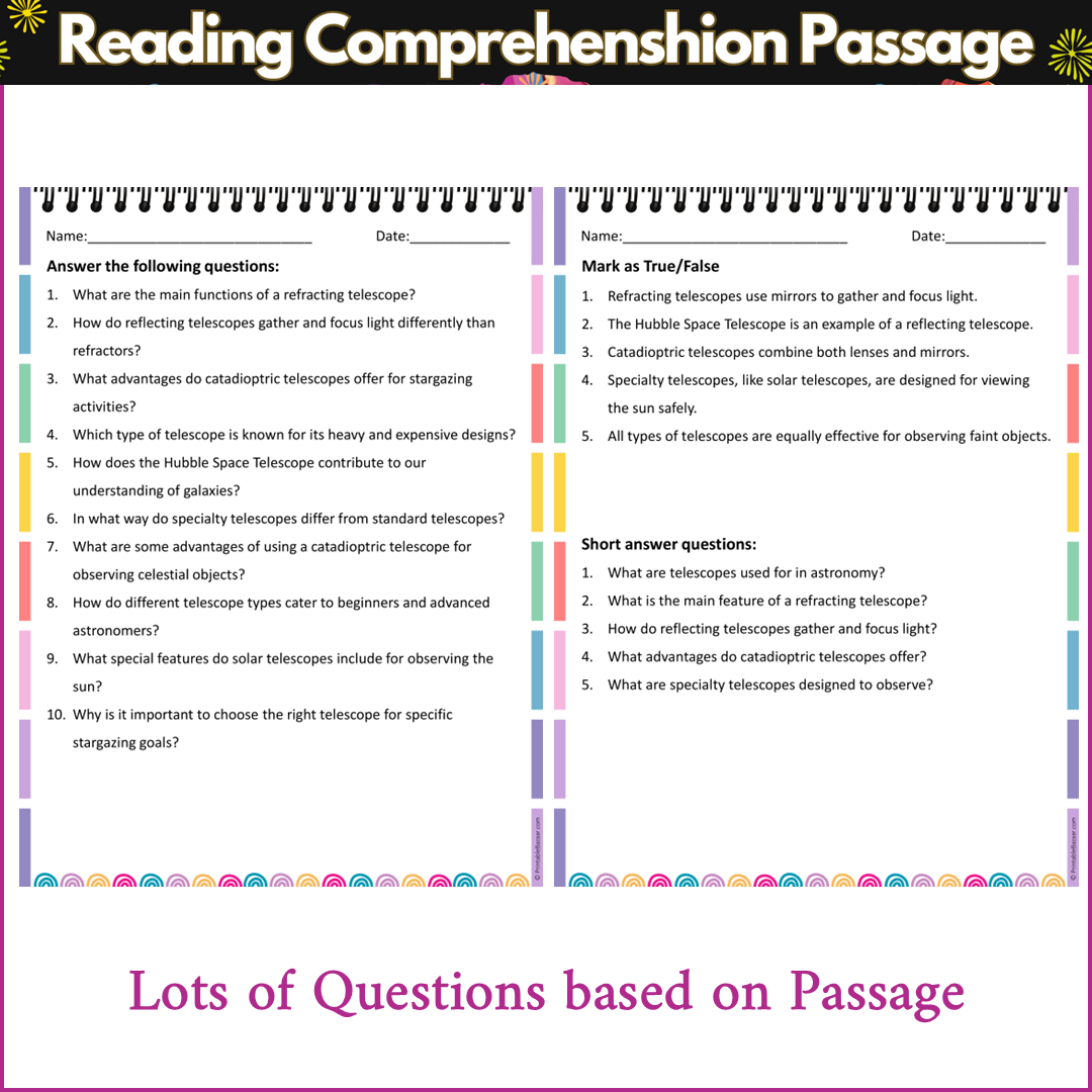 Types of Telescopes | Reading Comprehension Passage and Questions