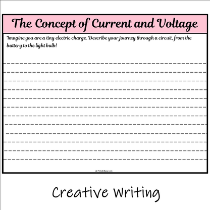 The Concept of Current and Voltage | Main Idea and Supporting Details Reading Passage and Questions