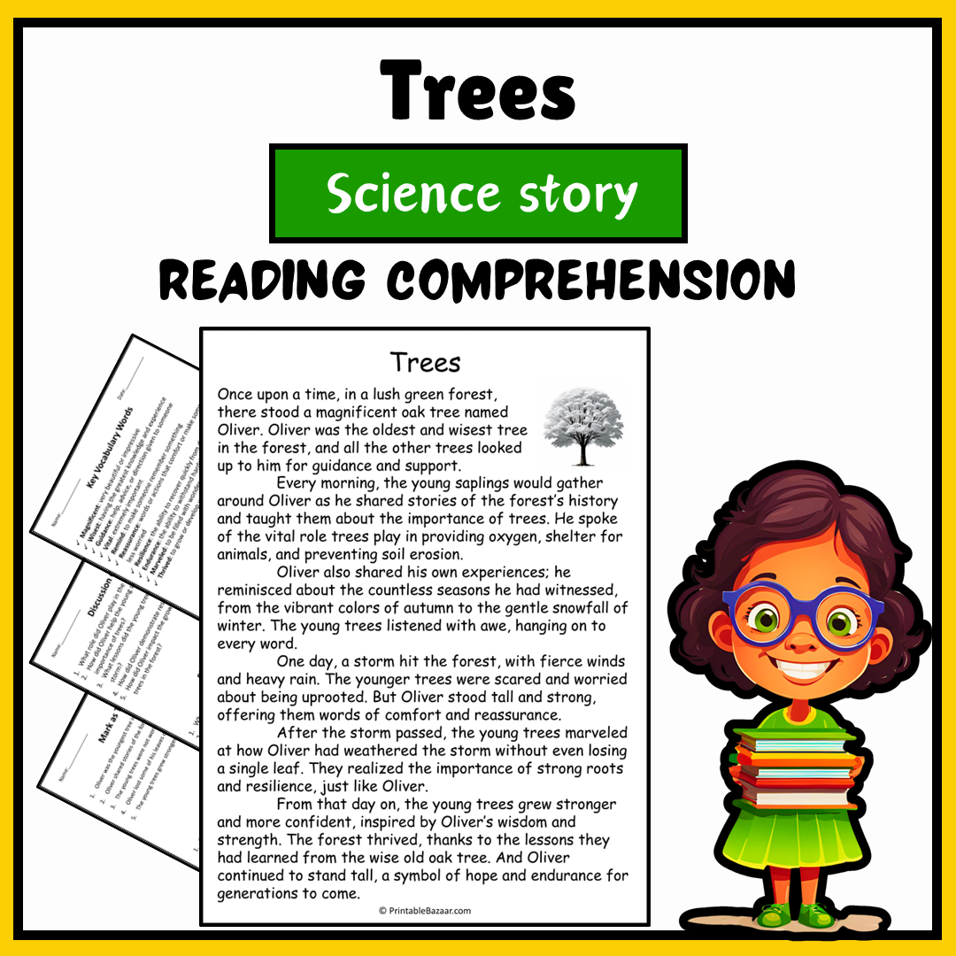 Trees | Science Story Reading Comprehension Activity