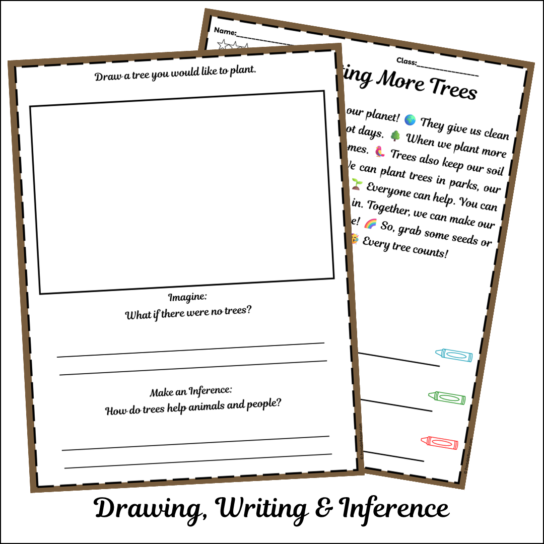 Planting More Trees | Short Reading Comprehension Creative Worksheet