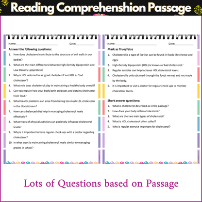 What is Cholesterol | Reading Comprehension Passage and Questions