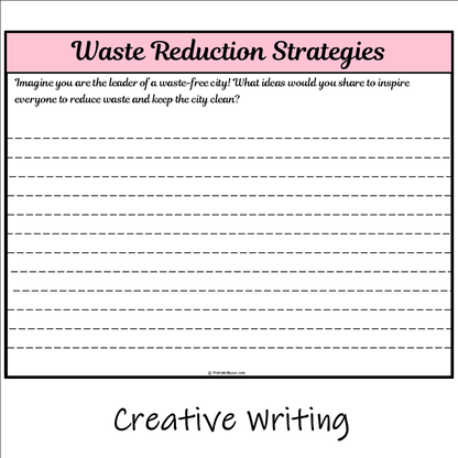 Waste Reduction Strategies | Main Idea and Supporting Details Reading Passage and Questions