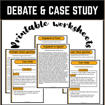 Is homework necessary for student success? | Debate Case Study Worksheet