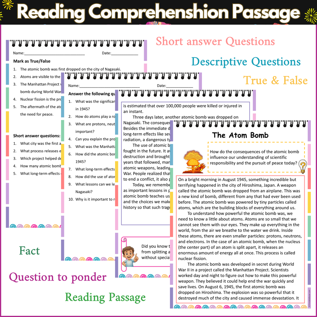 The Atom Bomb | Reading Comprehension Passage and Questions