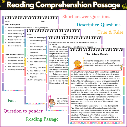 The Atom Bomb | Reading Comprehension Passage and Questions