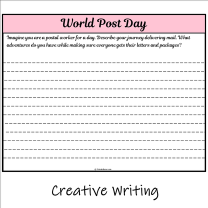 World Post Day | Main Idea and Supporting Details Reading Passage and Questions