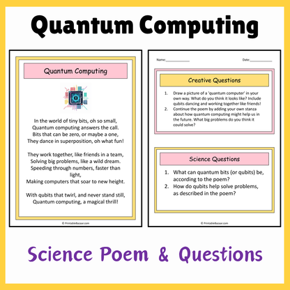 Quantum Computing | Science Poem Reading Comprehension Activity