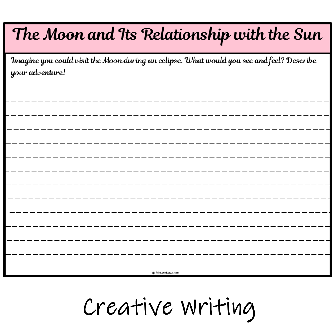 The Moon and Its Relationship with the Sun | Main Idea and Supporting Details Reading Passage and Questions