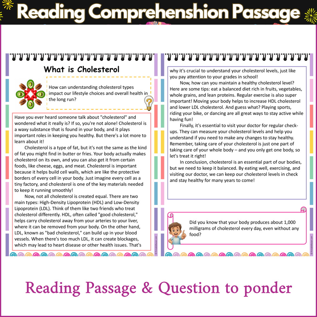 What is Cholesterol | Reading Comprehension Passage and Questions