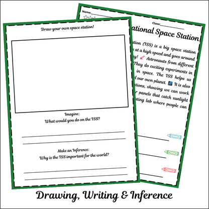 The International Space Station | Short Reading Comprehension Creative Worksheet