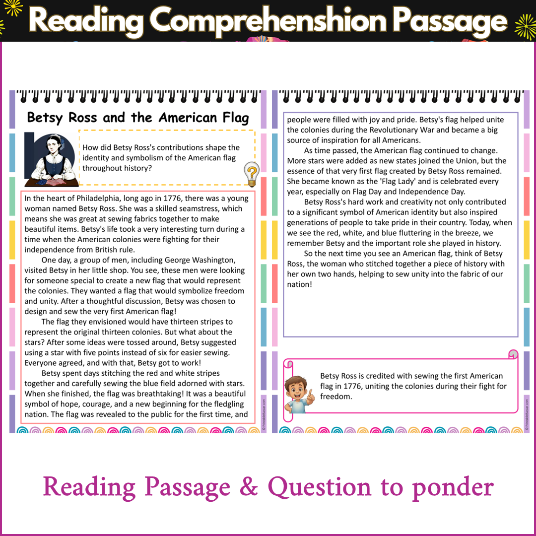 Betsy Ross and the American Flag | Reading Comprehension Passage and Questions