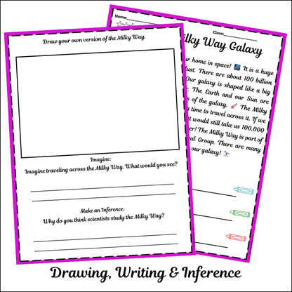 The Milky Way Galaxy | Short Reading Comprehension Creative Worksheet