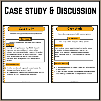 Renewable energy-powered public transport systems | Debate Case Study Worksheet