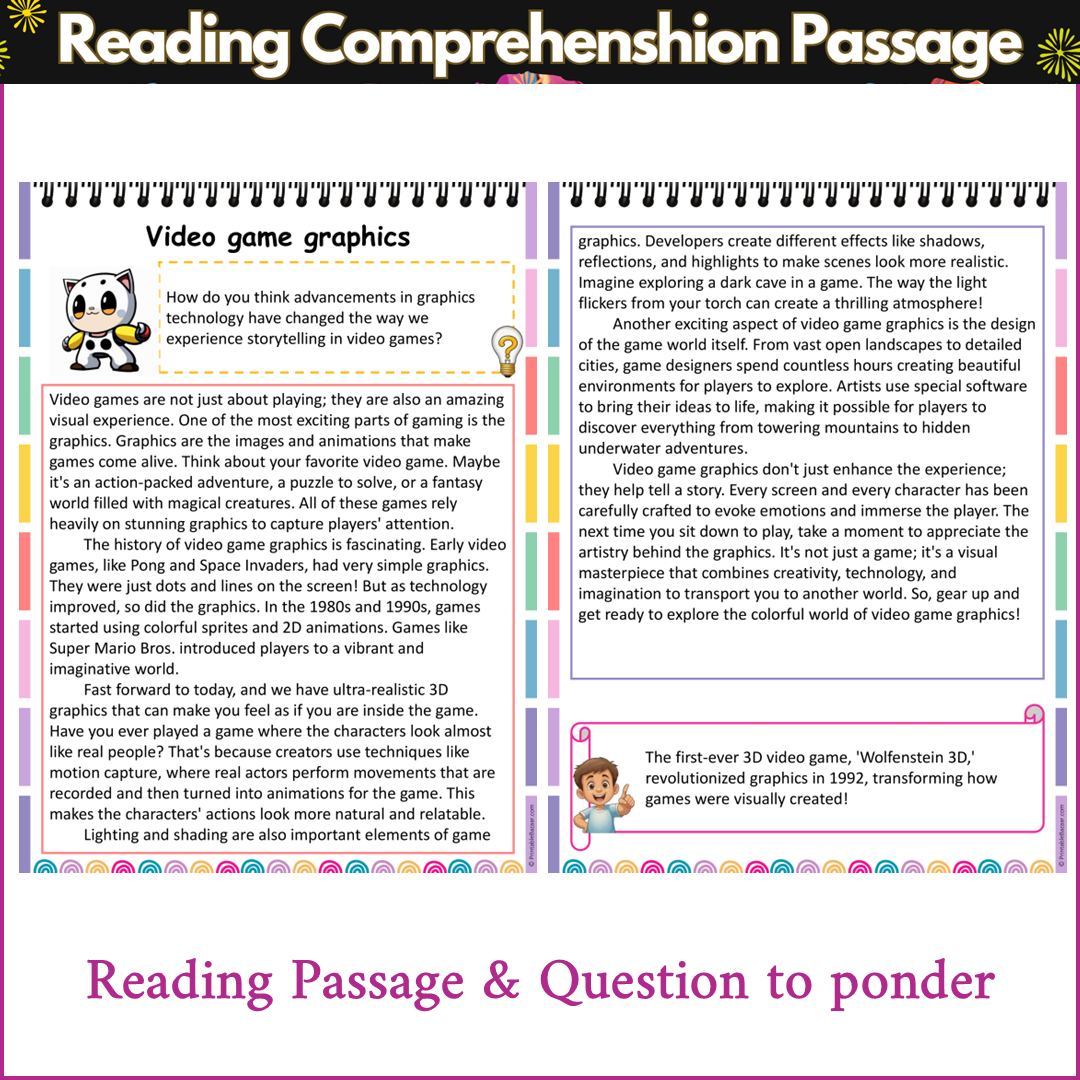 Video game graphics | Reading Comprehension Passage and Questions