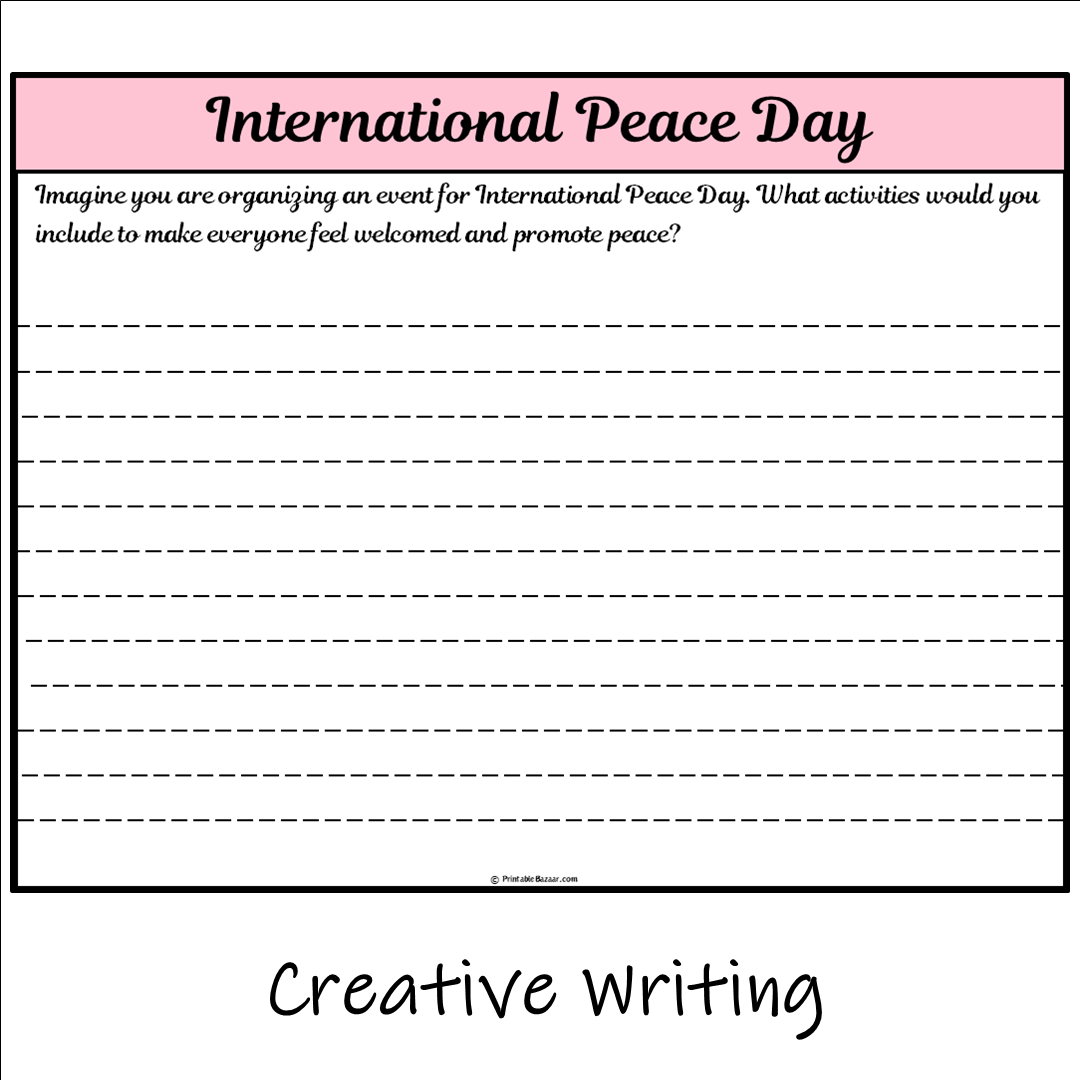 International Peace Day | Main Idea and Supporting Details Reading Passage and Questions