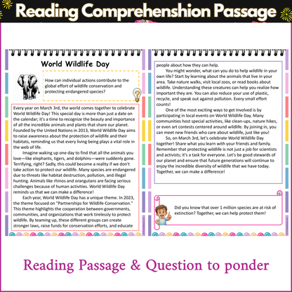 World Wildlife Day | Reading Comprehension Passage and Questions