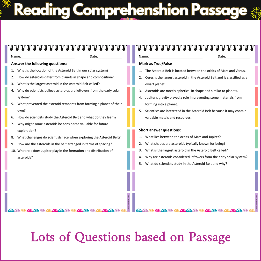 The Asteroid Belt | Reading Comprehension Passage and Questions