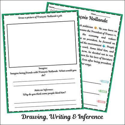 François Hollande | Short Reading Comprehension Creative Worksheet