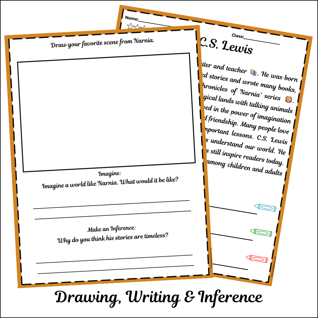 C.S. Lewis | Short Reading Comprehension Creative Worksheet