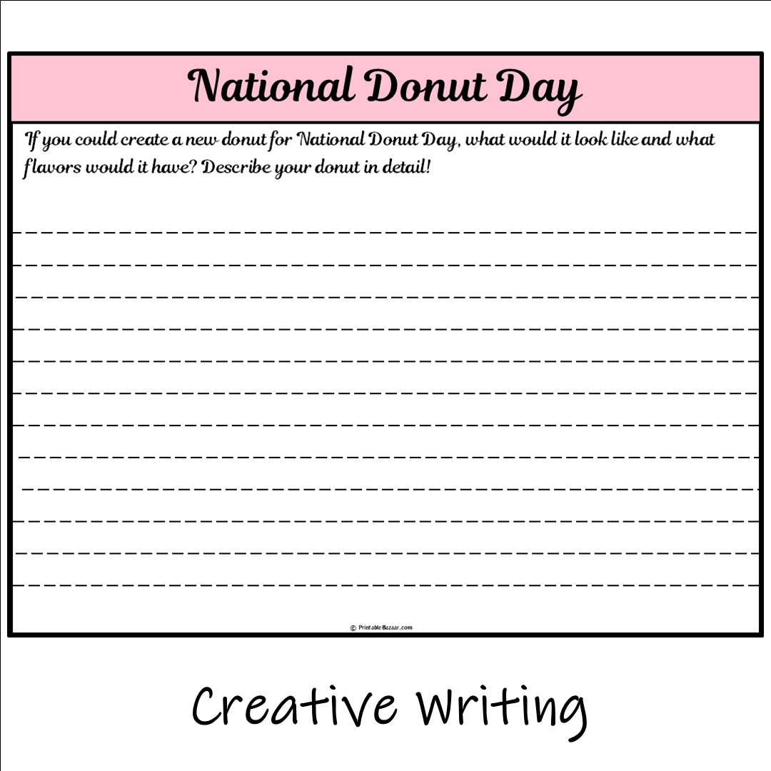 National Donut Day | Main Idea and Supporting Details Reading Passage and Questions