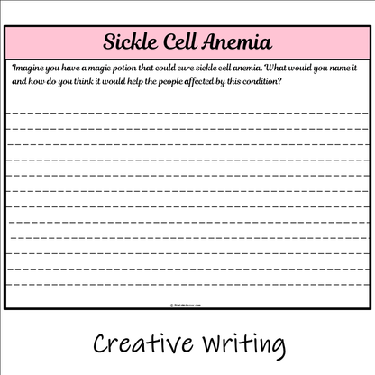 Sickle Cell Anemia | Main Idea and Supporting Details Reading Passage and Questions