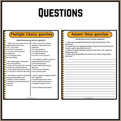 Should dimensional travel be regulated? | Debate Case Study Worksheet