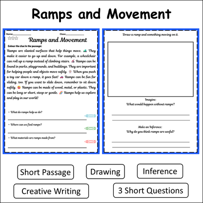 Ramps and Movement | Short Reading Comprehension Creative Worksheet