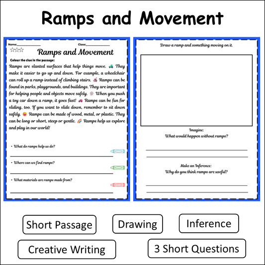 Ramps and Movement | Short Reading Comprehension Creative Worksheet