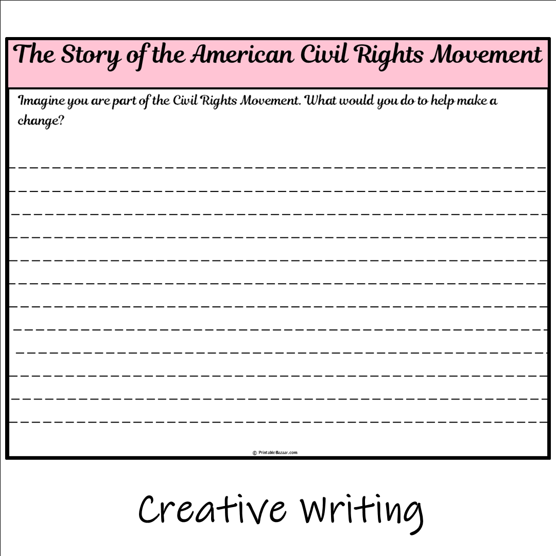 The Story of the American Civil Rights Movement | Main Idea and Supporting Details Reading Passage and Questions