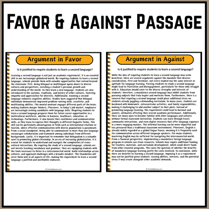 Is it justified to require students to learn a second language? | Debate Case Study Worksheet