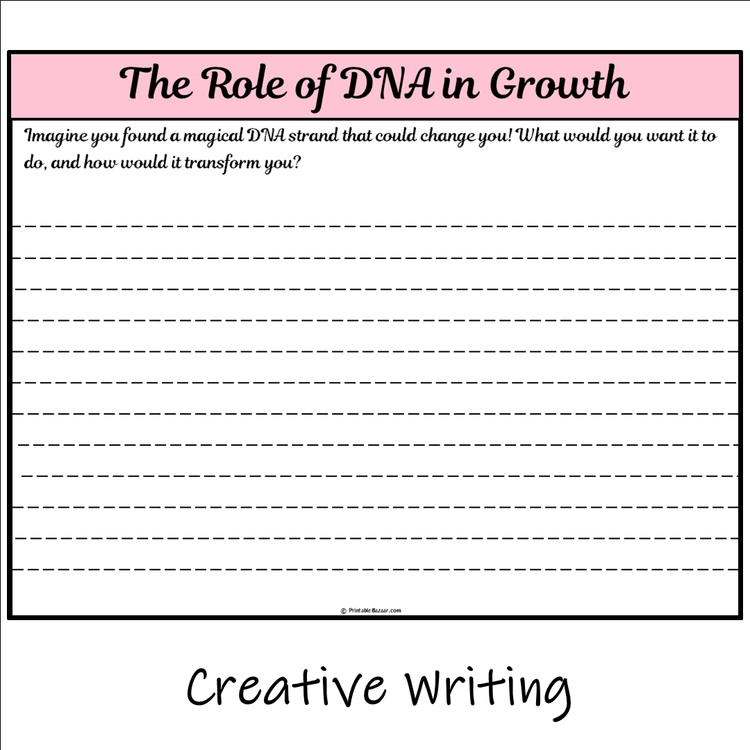 The Role of DNA in Growth | Main Idea and Supporting Details Reading Passage and Questions