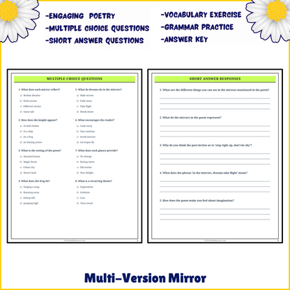 Multi-Version Mirror | Poem Grammar Worksheet Printable Activity