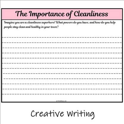 The Importance of Cleanliness | Main Idea and Supporting Details Reading Passage and Questions