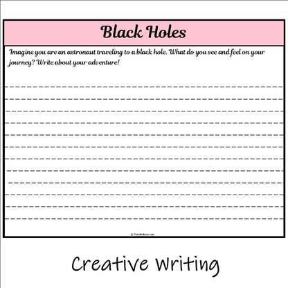 Black Holes | Main Idea and Supporting Details Reading Passage and Questions