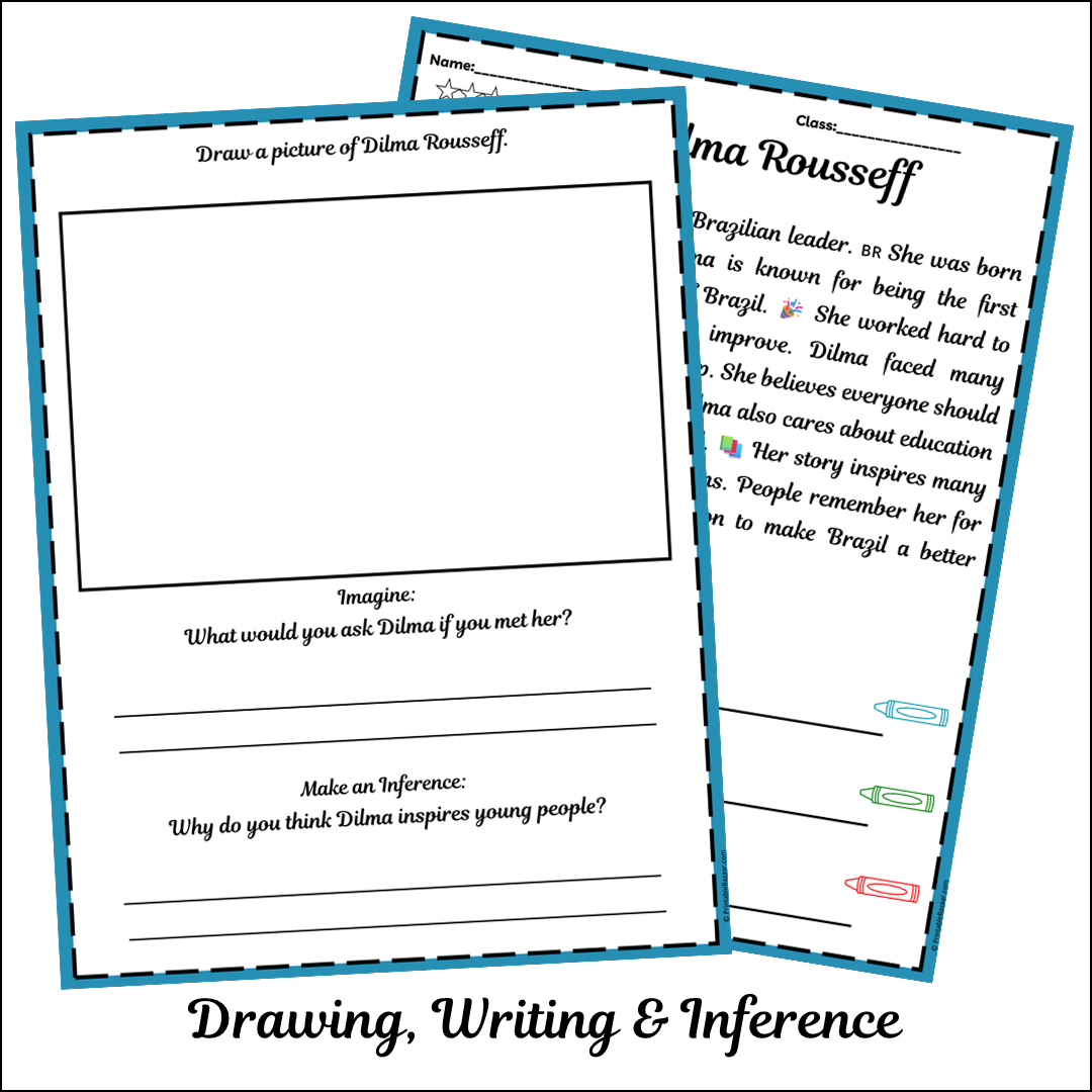 Dilma Rousseff | Short Reading Comprehension Creative Worksheet