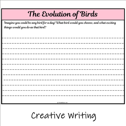 The Evolution of Birds | Main Idea and Supporting Details Reading Passage and Questions