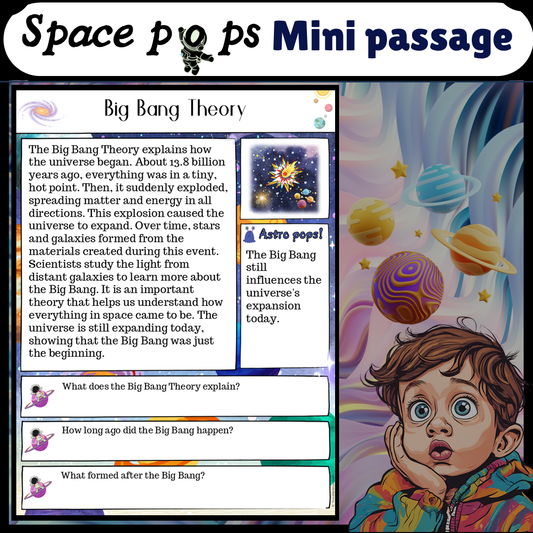 Big Bang Theory | Space Pops Reading Passage and Questions