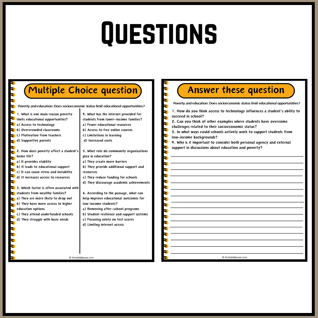 Poverty and education: Does socioeconomic status limit educational opportunities? | Debate Case Study Worksheet