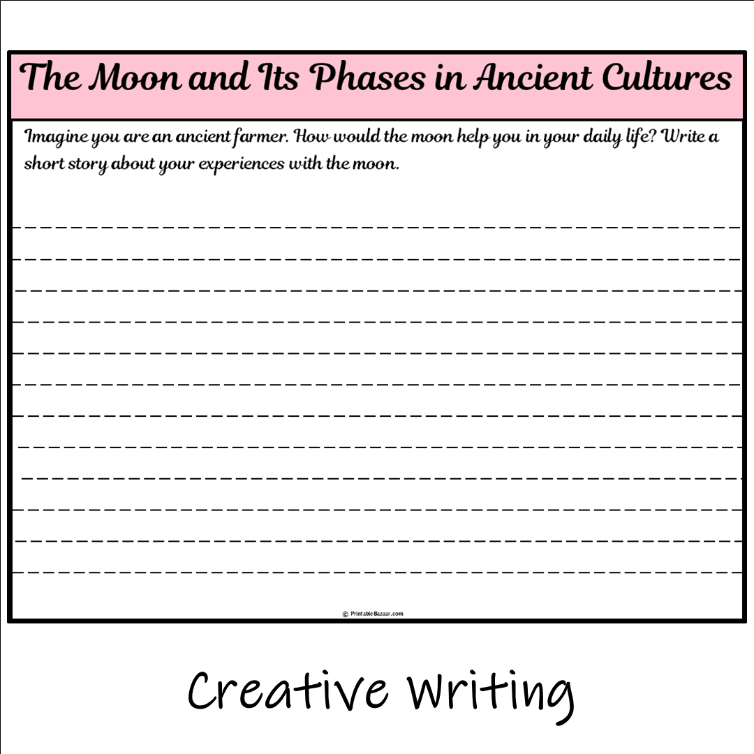 The Moon and Its Phases in Ancient Cultures | Main Idea and Supporting Details Reading Passage and Questions