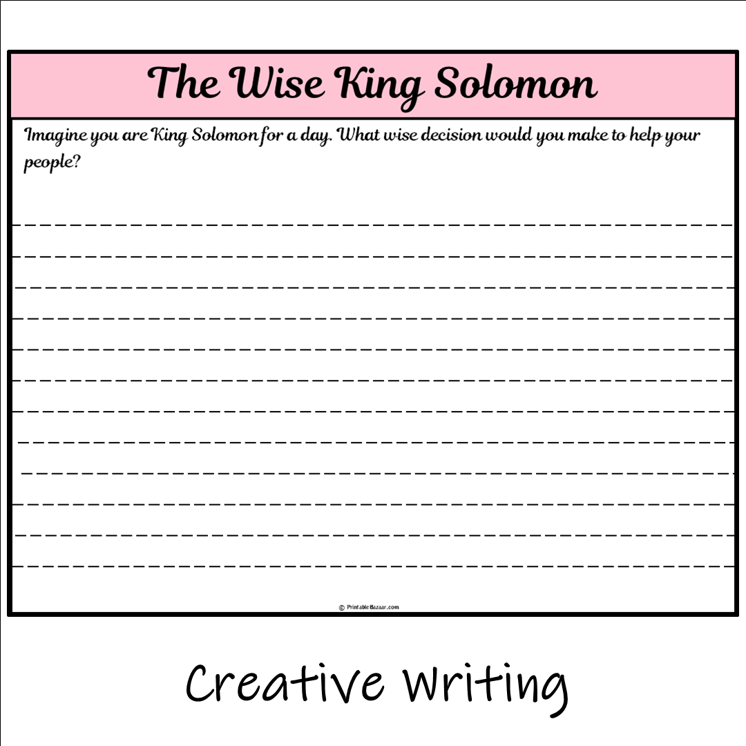 The Wise King Solomon | Main Idea and Supporting Details Reading Passage and Questions