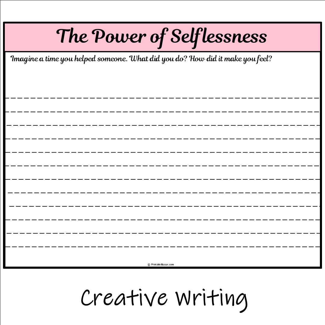 The Power of Selflessness | Main Idea and Supporting Details Reading Passage and Questions