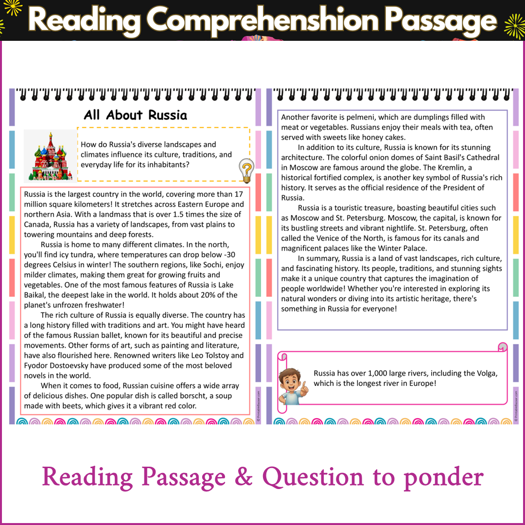 All About Russia | Reading Comprehension Passage and Questions