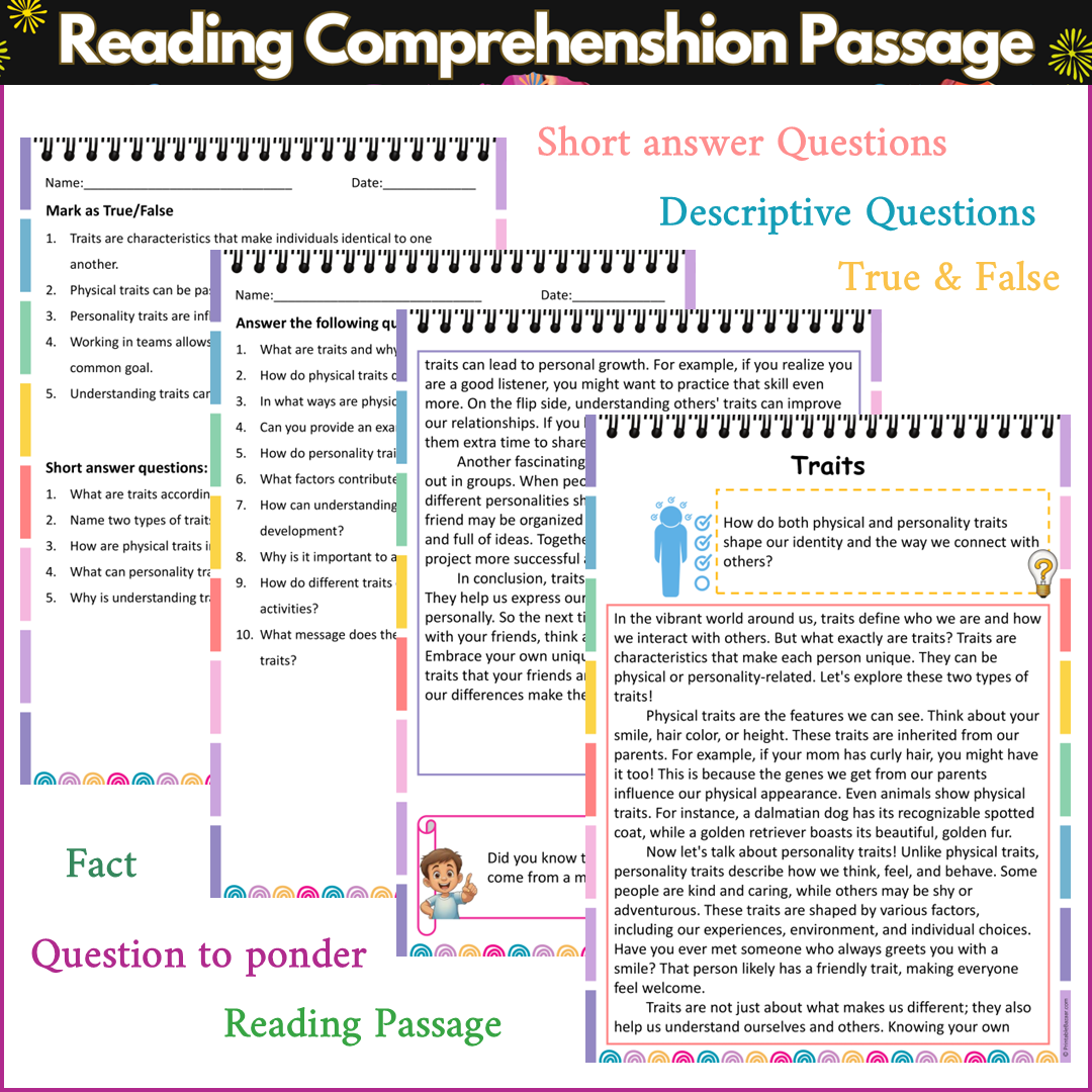 Traits | Reading Comprehension Passage and Questions