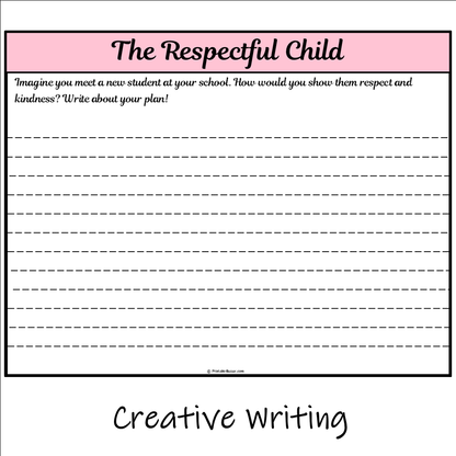 The Respectful Child | Main Idea and Supporting Details Reading Passage and Questions