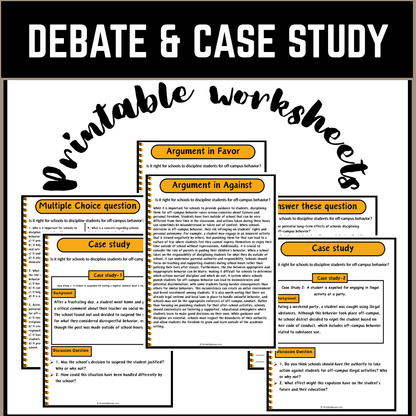 Is it right for schools to discipline students for off-campus behavior? | Debate Case Study Worksheet