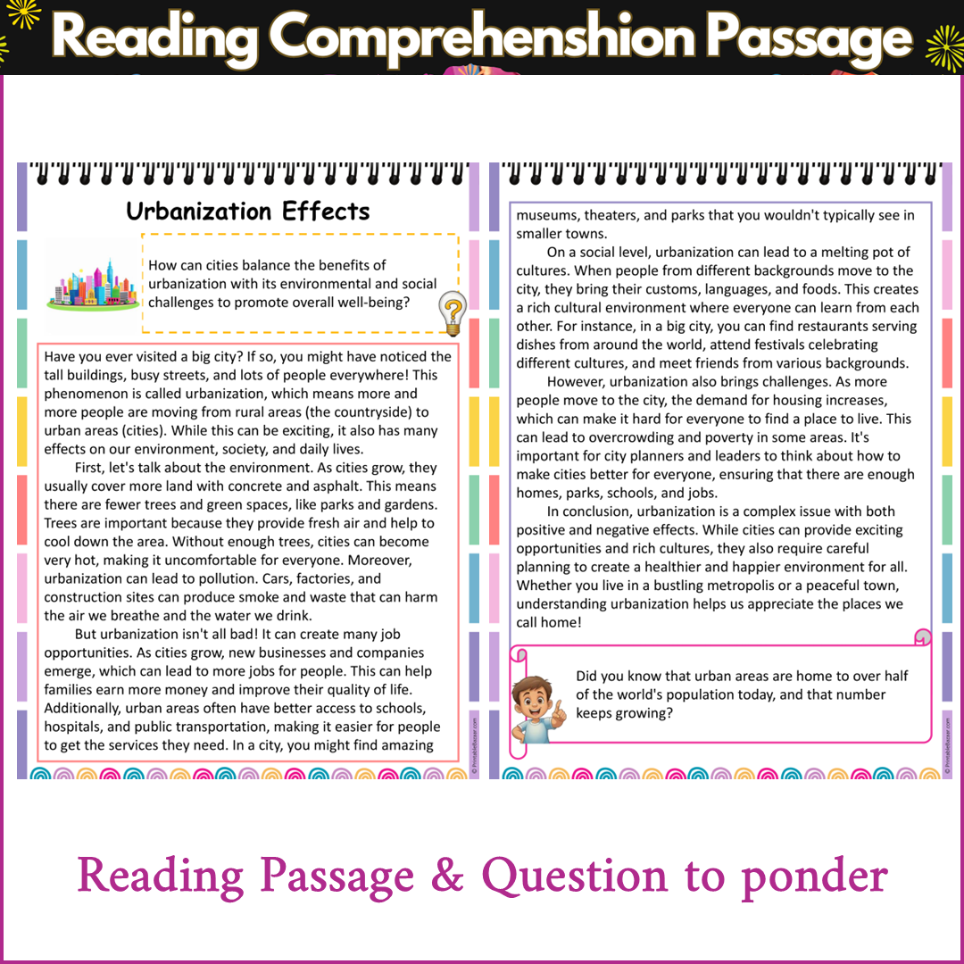 Urbanization Effects | Reading Comprehension Passage and Questions