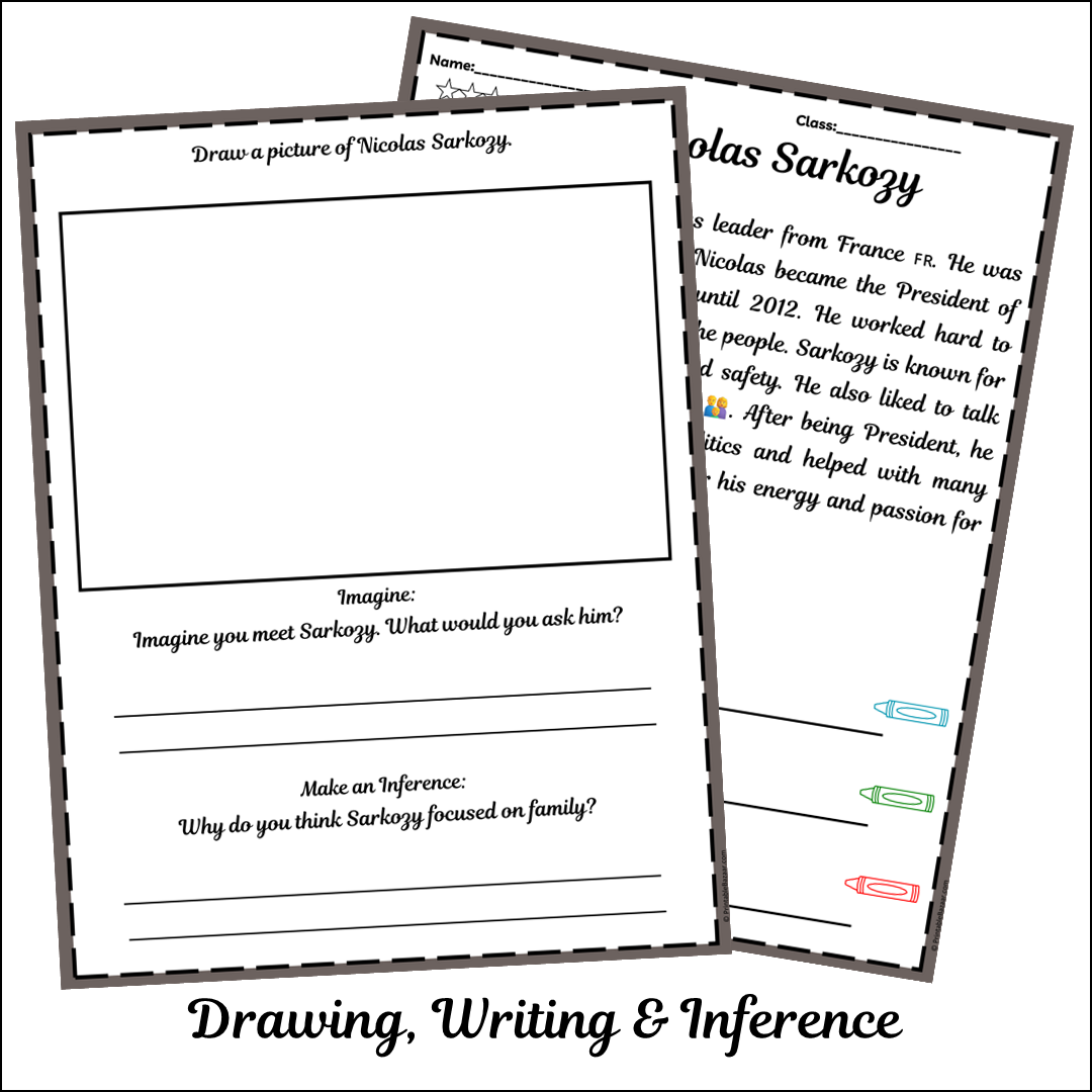 Nicolas Sarkozy | Short Reading Comprehension Creative Worksheet